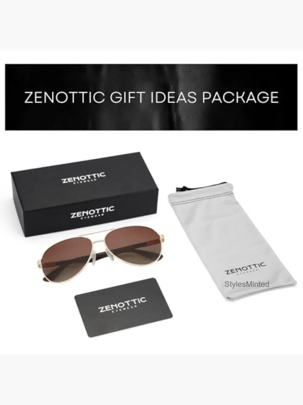 Polarized Aviator Sunglasses Carbon Fiber Temple UV Protection